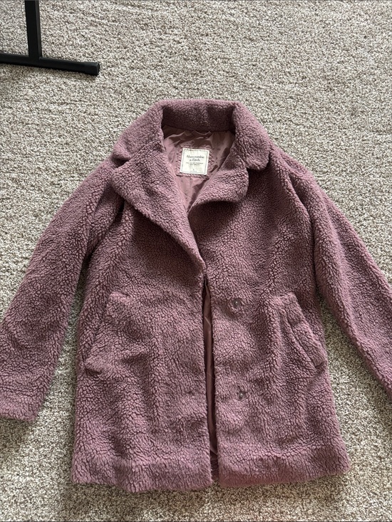 Abercrombie & Fitch Jackets & Blazers - Abercrombie & Fitch Dusty Rose Sherpa Lined Jacket
